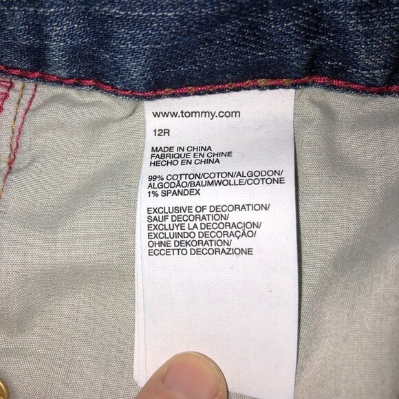 New Tommy Hilfiger Freedom Womens Size 12 Blue Low Rise Boot Cut Leg Denim Jeans - Picture 13 of 14